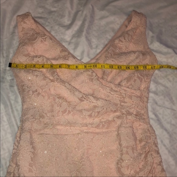 Bill levkoff‎ women’s lace blush pink bridesmaid gown - Picture 4 of 7